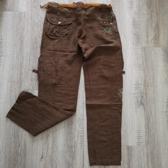 Linen embroidery pants - Picture 2 of 4